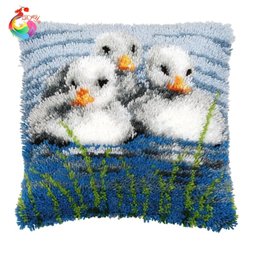 

DIY Mat Needlework Kit Unfinished Crocheting Rug Yarn Cushion Embroidery Carpet diy rug carpet kits floor mat round color