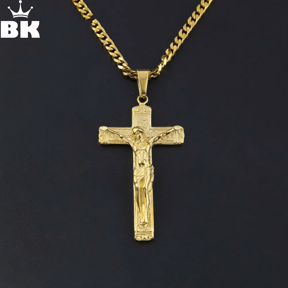 Мужская подвеска в стиле хип хоп с распятием из нержавеющей стали|pendant necklace|christian