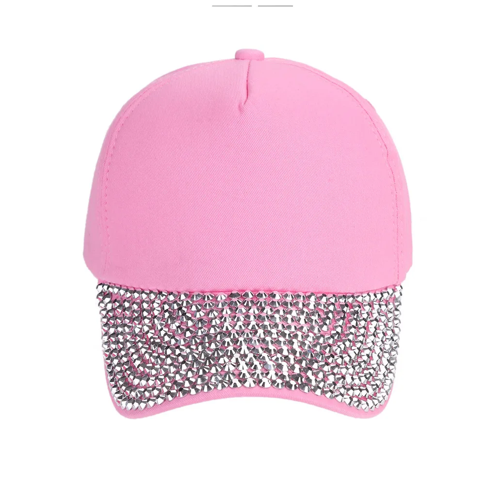 Womens New Fashion Baseball Cap Rhinestone Paw Shaped Snapback Hat czapka z daszkiem