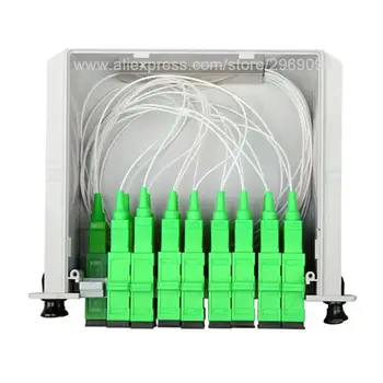

Fiber Branching Device 1x16 Box Cassette Card Inserting PLC splitter Module SC APC Connector Fiber Optical PLC Fiber Tool