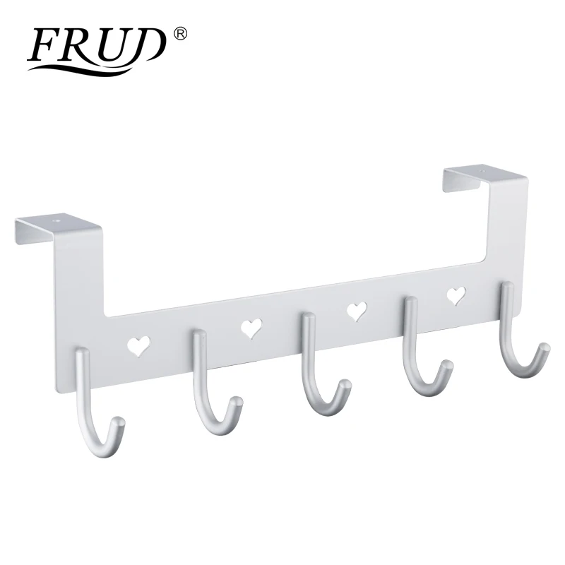 

FRUD Modern Style Silve Clothes Hook Space Aluminum Towel Door Hook Bedroom Backpack Hook up Bedroom Hardware Accessories Y38026