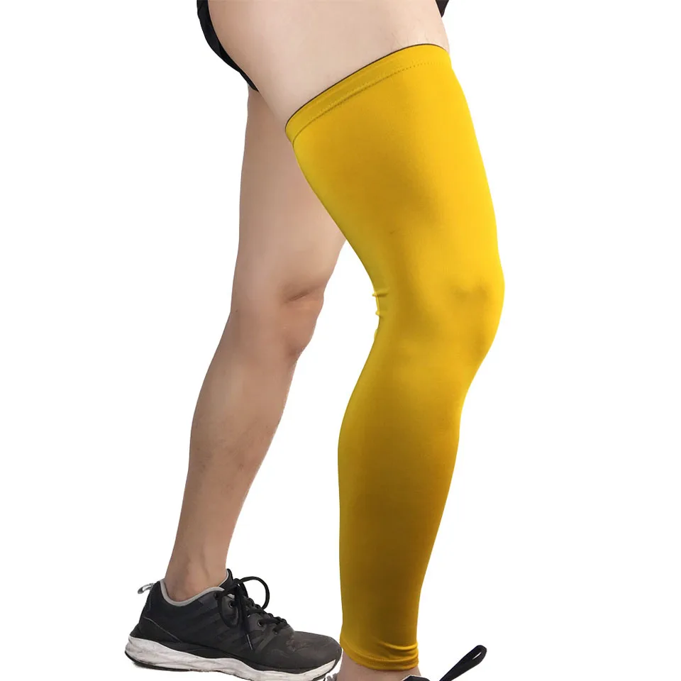 GOBYGO 1 قطع الرياضة سيليكون عدم الانزلاق طويل الركبة دعم Legwarmers ضغط دعامة الركبة وسادة واقية كرة السلة الساق كم GOBYGO 1 قطع الرياضة سيليكون عدم الانزلاق طويل الركبة دعم Legwarmers ضغط دعامة الركبة وسادة واقية كرة السلة الساق كم