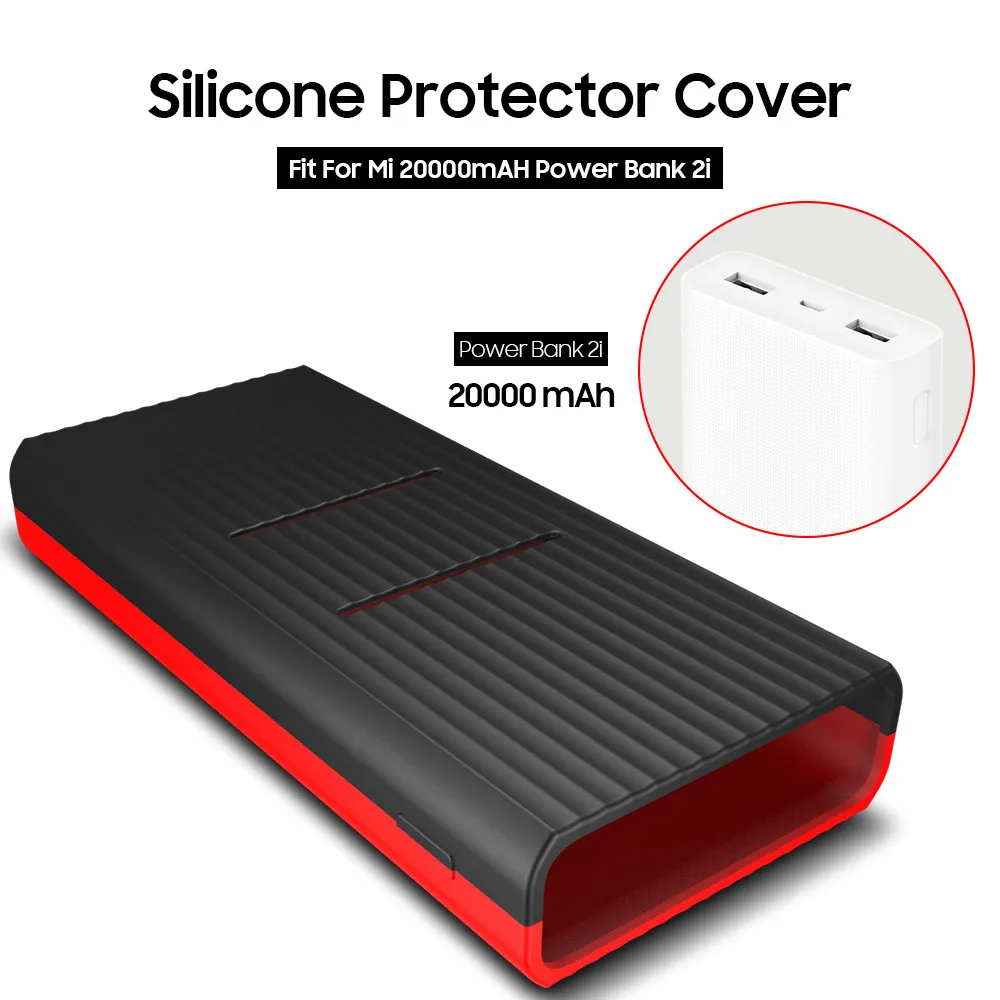 

AWINNER Silicone Protector Case Cover Skin Shell for Xiaomi Xiao Mi Xiaomi 20000mAh Power Bank 2C PLM06ZM Powerbank Accessories