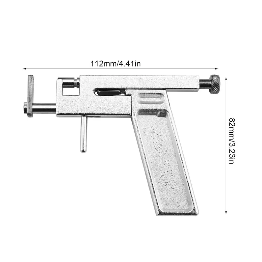 1 Набор, профессиональный пистолет для пирсинга носа уха из нержавеющей стали с 98 шт. сережки-гвоздики украшения, набор инструментов, прочный ящик