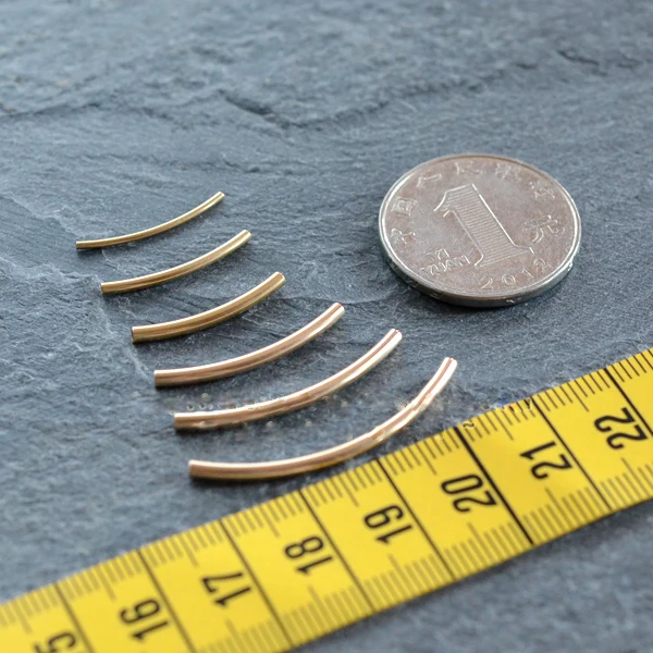Подвеска в виде изогнутой трубки для ожерелья браслета|curve pipe|curved tube14k gold filled |