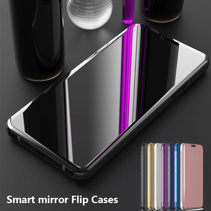 Plumgal Smart Mirror Flip Case For LG V40 Case Clear