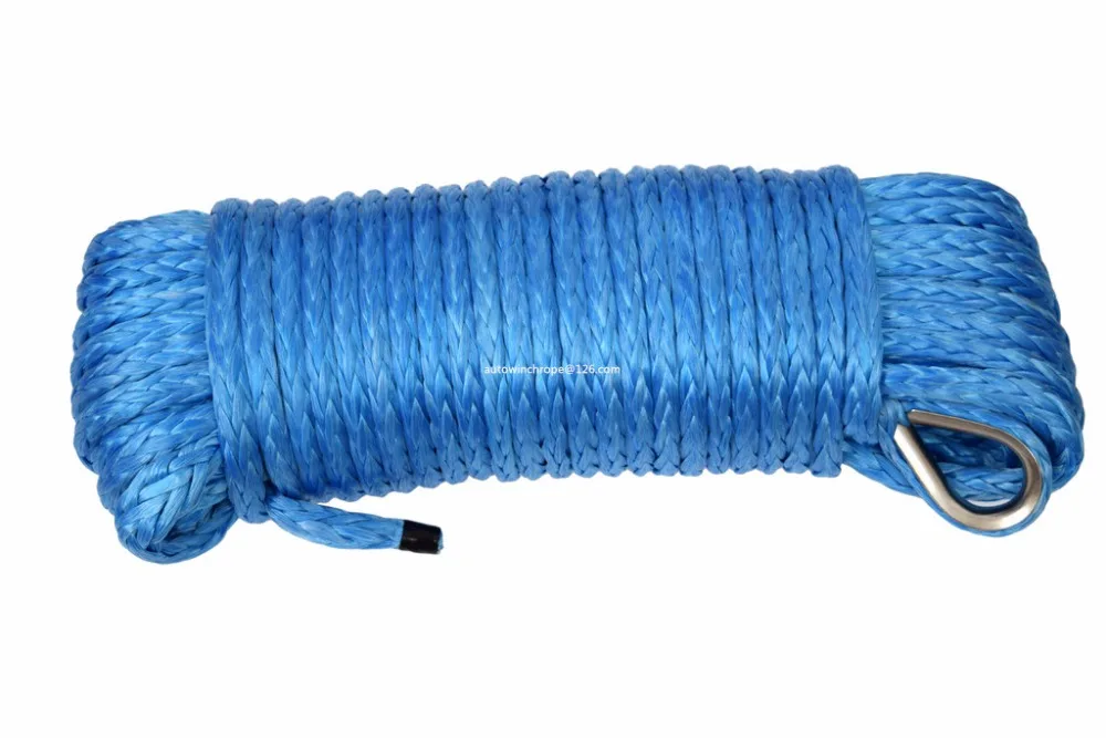 شحن مجاني الأزرق 12 ملليمتر * 45 متر الاصطناعية ونش حبل ، atv ونش كابل 12 ملليمتر ، البلازما حبل ، سحب حبل