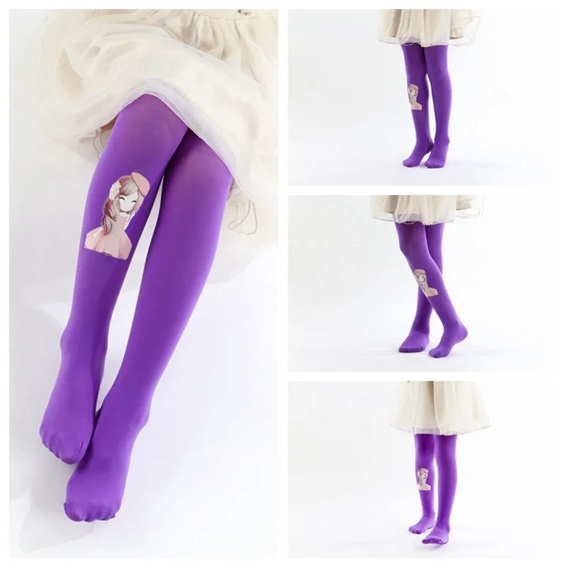 NoEnName Null New Arrivals Children GirlS Tights Velvet Candy Colors