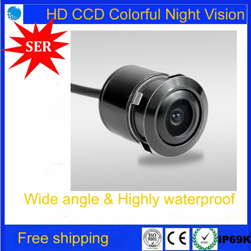 

Promotion 18.5mm Color Sony CCD HD car rear view camera universal car camera reversing for rear view 170 degree waterproof Ip69k