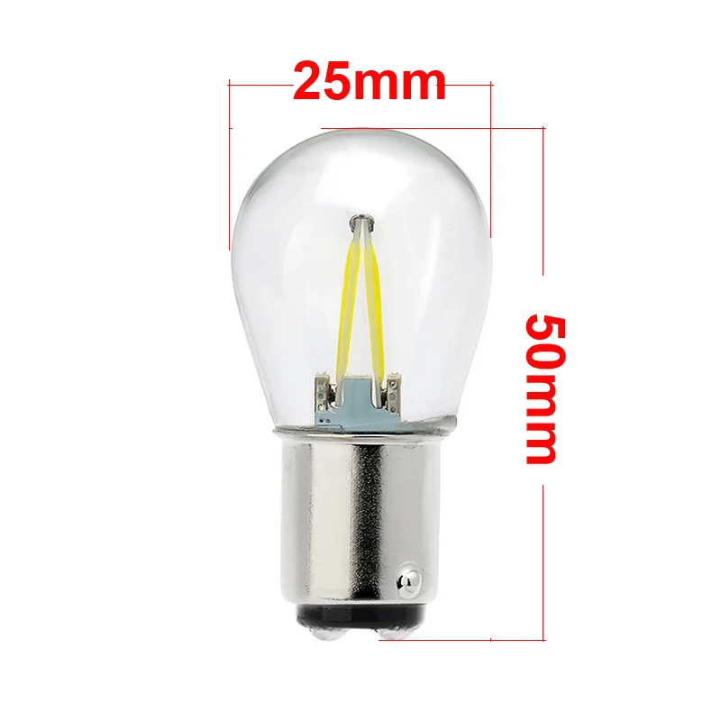 1pcs P21W LED Ba15s 1156 Strobe Flash Led Filament Chip Car Light S25 Auto Vehicle Reverse Turning Bulb Lamp DRL White Yellow (4)