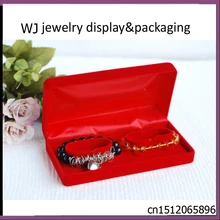 EMS Портативный 20 штук Красный Бархатный браслет двойной коробка подарочная упаковка ювелирных изделий Коробки ножной браслет Чиан хранения Браслет Организатор Дело