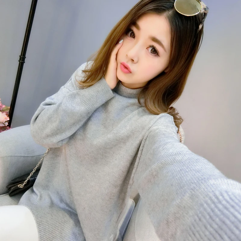 Fashion Turtleneck Winter Knitted Cashmere Sweater Women Long Sleeve Loose Wool Pullover Female Soft Autumn Casual Jumper D203 Fashion Turtleneck Winter Knitted Cashmere Sweater Women Long Sleeve Loose Wool Pullover Female Soft Autumn Casual Jumper D203