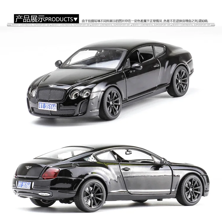 Имитация 1:24 сплава bentley Континентальный GT ISR супер спортивные Diecasts& игрушечные транспортные средства модель автомобиля коллекция автомобиля игрушки для детей подарок