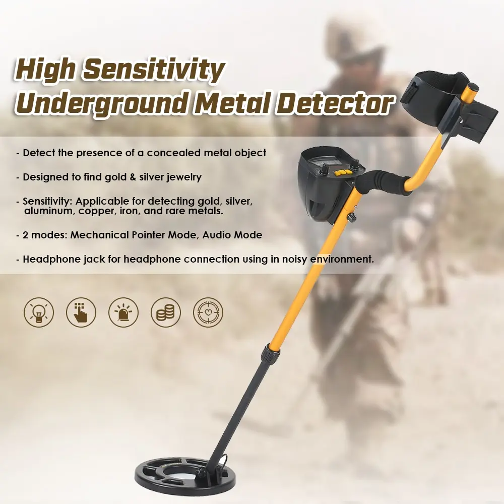 

KKmoon MD3009II Underground Metal Detector Adjustable gold detector pinpointer Treasure Hunter Metal Finder Tracker Seeking Tool