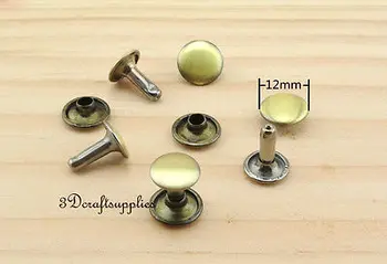 

rivets leather rivet bag clothing shoes flat copper 40 sets 12 mm Anti brass H41