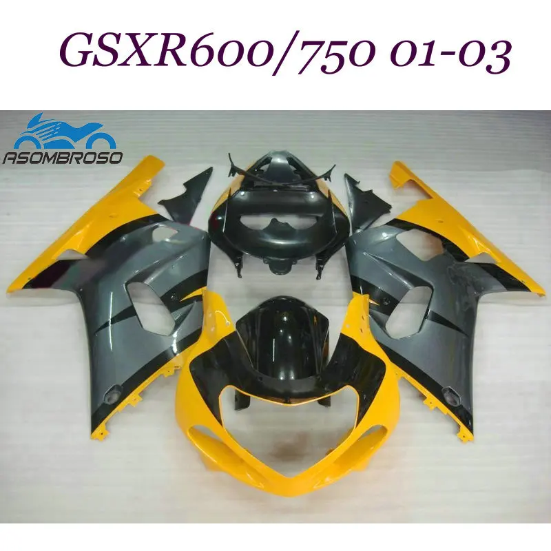 Обтекатели комплект для Suzuki 2001 2002 2003 GSX R600 R750 комплекты мотоциклетных обтекателей