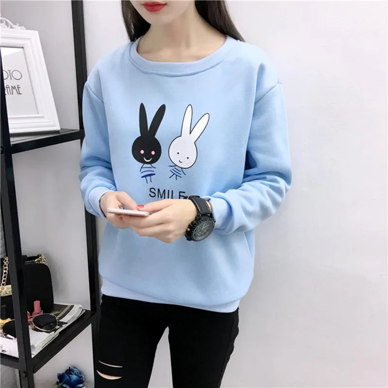 

New Fashion Hoodie Women Spring Autumn Eiffel Tower Print Long Sleeve O Neck Ladies Sweatshirt Loose s