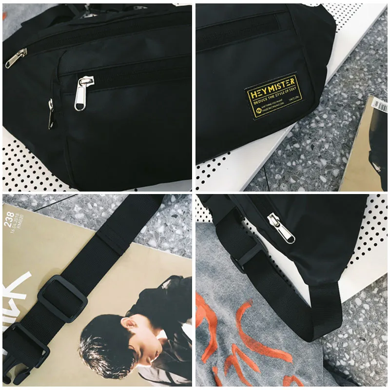 Унисекс поясная сумка тренд хип-хоп пакеты нагрудные сумки женская большая емкость сумка формы «банан» уличный стиль Поясная Сумка Бум пакет