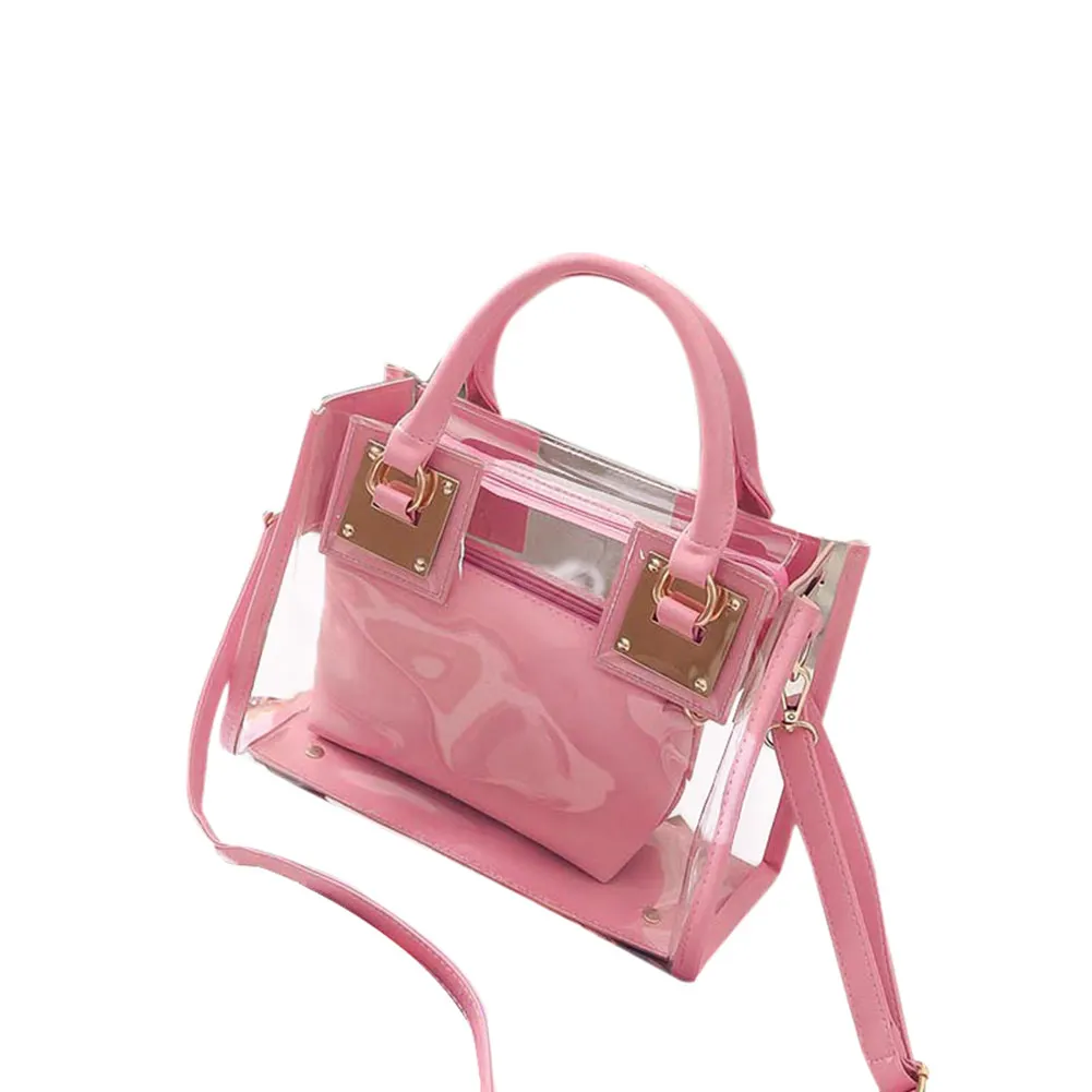 Fashion Women Clear Transparent Shoulder Bag Jelly Candy Summer Beach