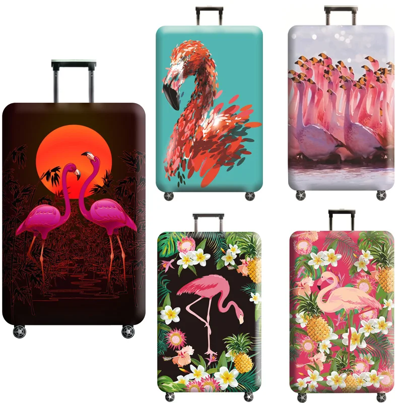 TLDGAGAS Luggage Cover Flamingos Pattern Suitcase Protector Suit For 18-32 Size Cute Trolley Case Dust Travel Accessories | Багаж и сумки