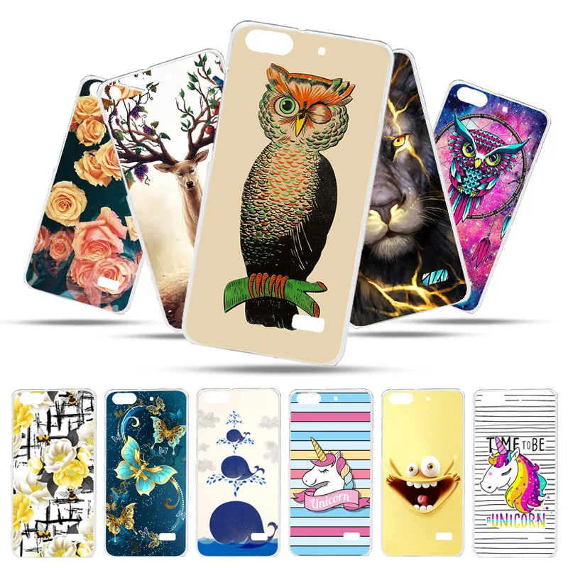 

Bolomboy Painted Case For Huawei Honor 4C Case Silicone Soft TPU Cases For Huawei G Play Mini Cover Wildflowers Animal Bags