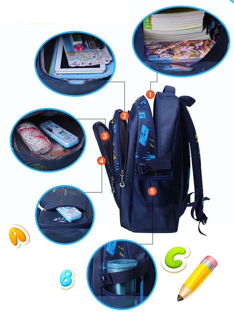 Высококачественный рюкзак, школьный рюкзак для детей, школьные сумки для подростков, для мальчиков и девочек, большая емкость, водонепроницаемый ранец, Детская сумка для книг