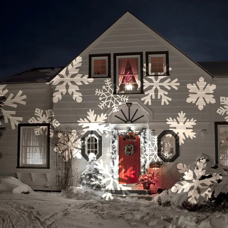 Рождественский лазерный проектор светильник светодиодный 1 узор Сад Дом снег вечерние аксессуары для улицы