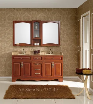 

double basin bathroom cabinet high quality solid wood and marble bathroom furniture buying agent wholesale price