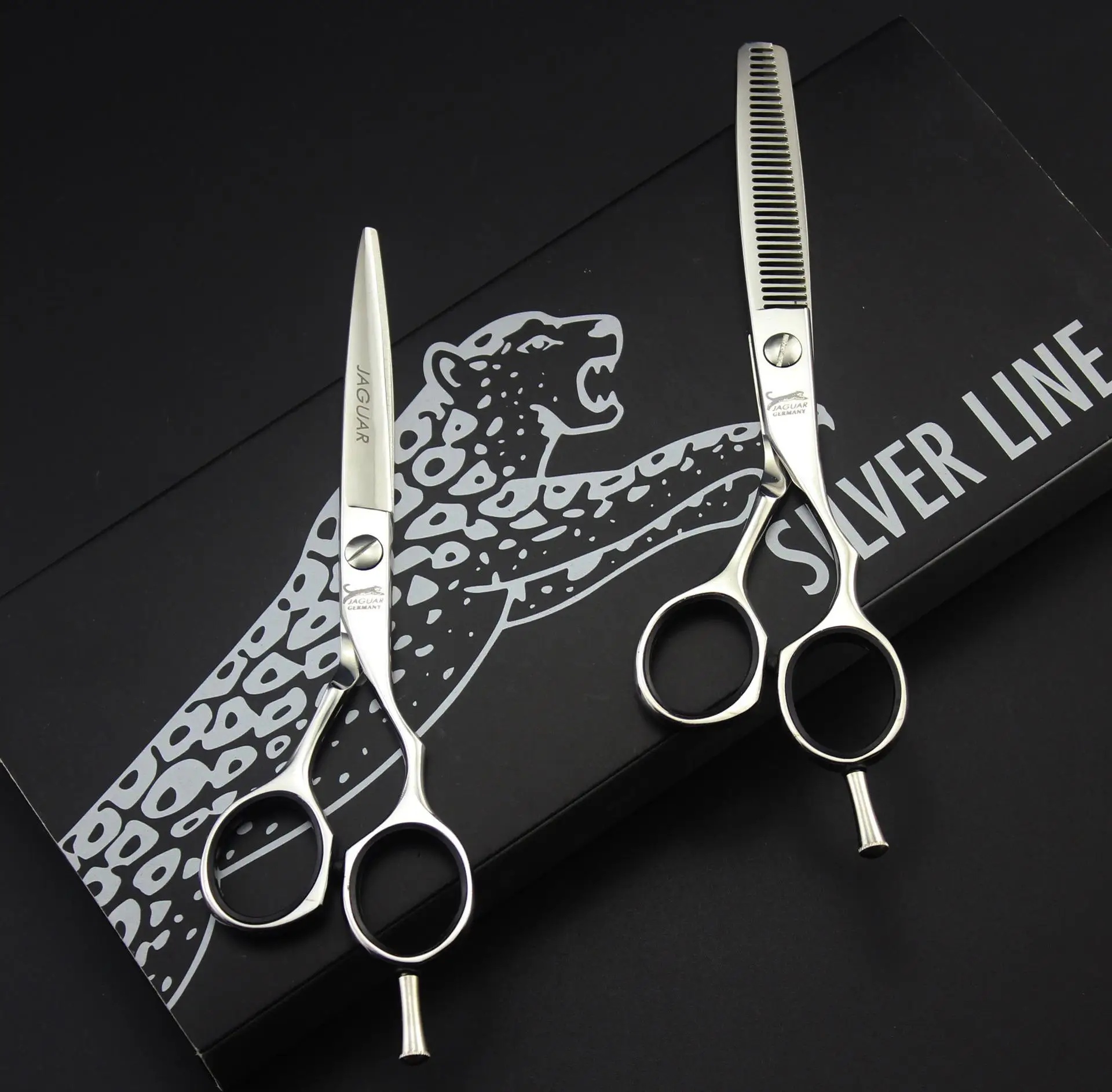 

professional high quality jaguar hair scissors 4.5&5.0&5.5&6.0&6.5 inch set cutting scissors hairdressing barber salon shears