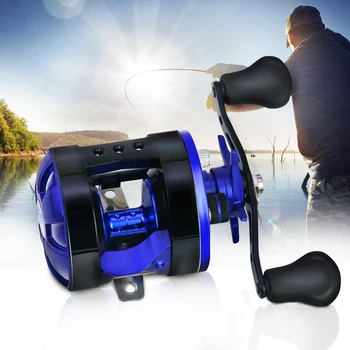 

Round Baitcasting Reel 13+1BB 5.6:1 Gear Ratio Trolling Fishing Reel Reinforced Drag Power 16LB Baitcaster Saltwater Fishing