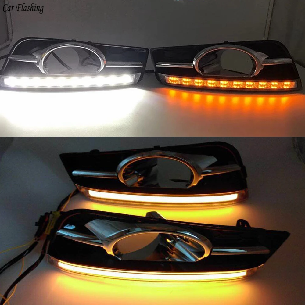 

Car Flashing 2Pcs DRL Daytime Running Lights Daylights with turn signal lamp for chevrolet cruze 2009 2010 2011 2012 2013 2014