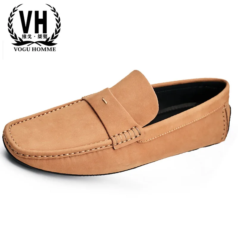 

spring and autumn summer men's soft shoes British retro all-match cowhide men's casual shoes breathable leather Doug loafer