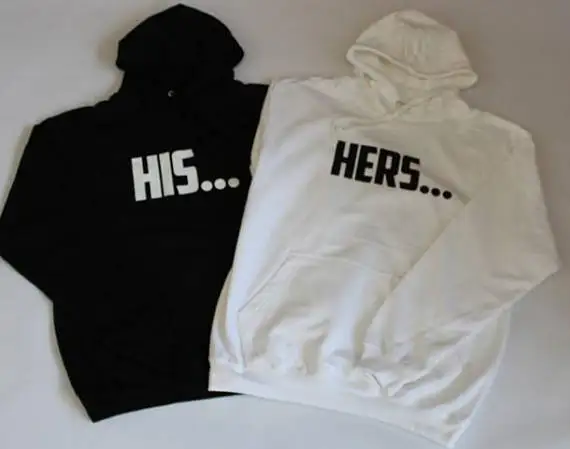 Su y HERS HOODIE pareja sudadera Jumper casual tops moda