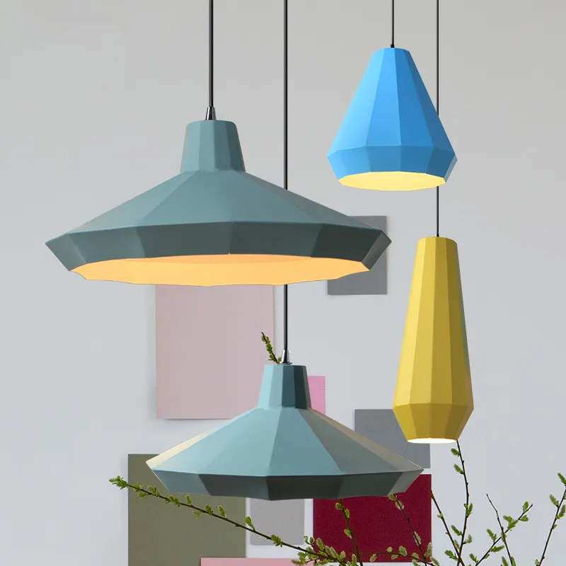 

Simple Post Modern Iron Restaurant Bar Cafe LED Pendant Light Nordic Home Dining Room Deco LED Lamp Fixtures Hanging Lighting