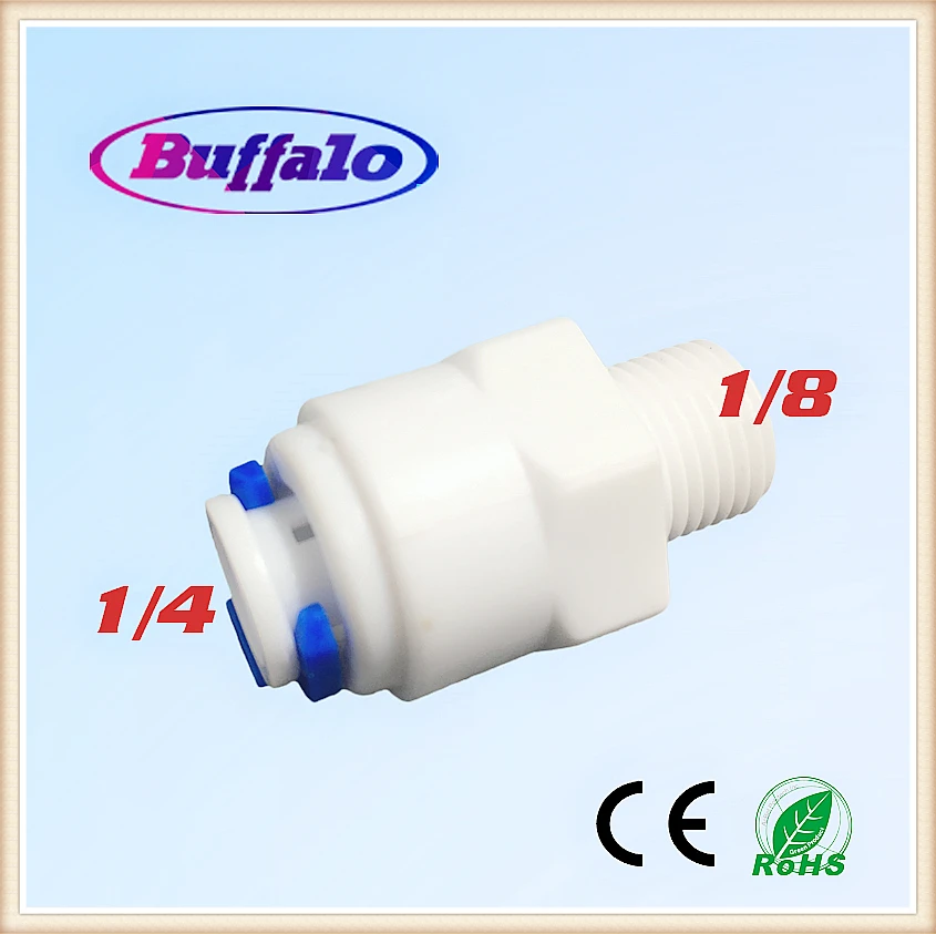 

100PCS 1/4" Push Fit Tube 1/8" Thread Male Quick Connect Plastic hose threaded pipe fitting RO Water hose connector terminal