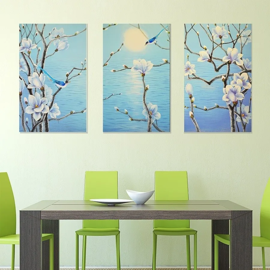 Flower and bird scenery HD Print Canvas Paintings Wall Artwork Prints Picture Home Decor for Living Room | Дом и сад