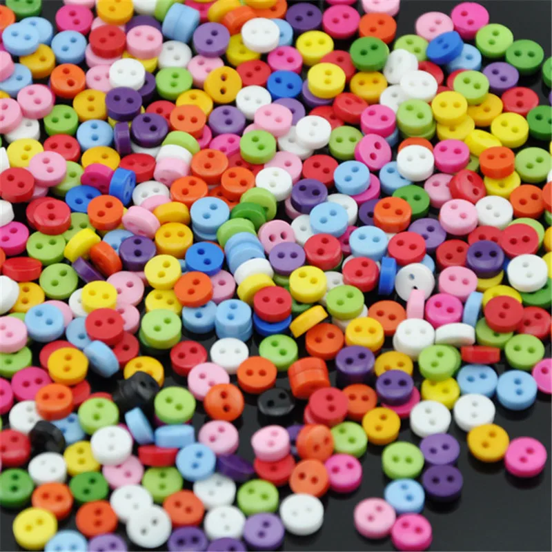 

6mm lots 200pcs plastic buttons cute bady craft/sewing/doll Mix color U pick