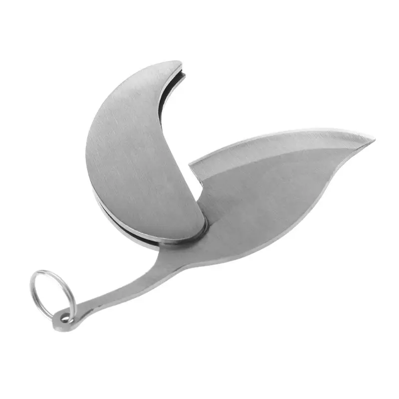 

Stainless Steel Silver Keychain Keyring Ring Mini Leaf Folding Knife Tool Outdoor Camp Survive Kit Portable Hike Pocket