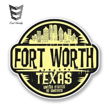 

EARLFAMILY 13cm x 11cm Car Sticker Fort Worth Texas USA America Vinyl Sticker Laptop Travel Luggage Decal Waterproof Car Styling