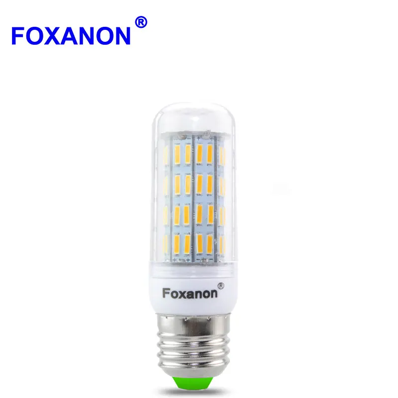 Foxanon 220 В E27 E14 лампа для кукурузы светодиодная 7020SMD чип 110 в 230 58 70 86 126 светодиодов 3