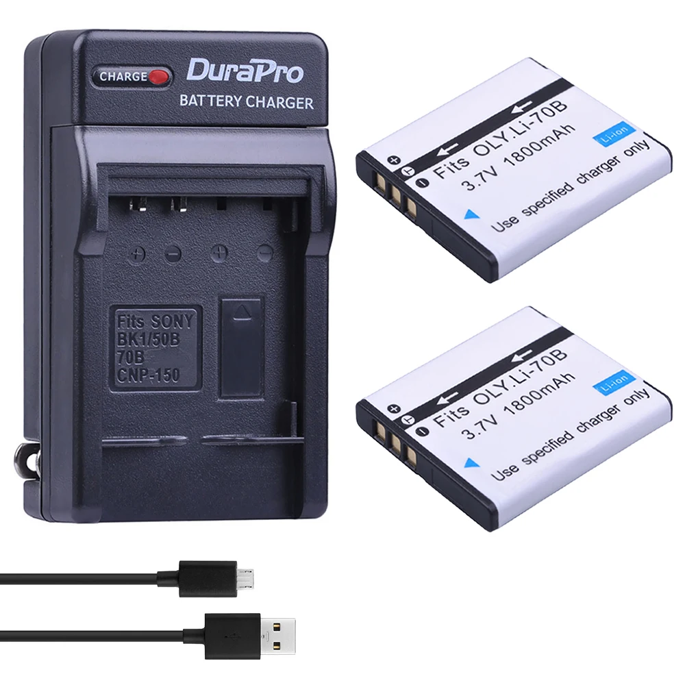 

2pc Li-70B Li70B Li 70B Battery + digital charger For Olympus FE4020 FE4040 FE4020 FE4040 X940 D705 FE5040 D705 D710 VG110 VG140
