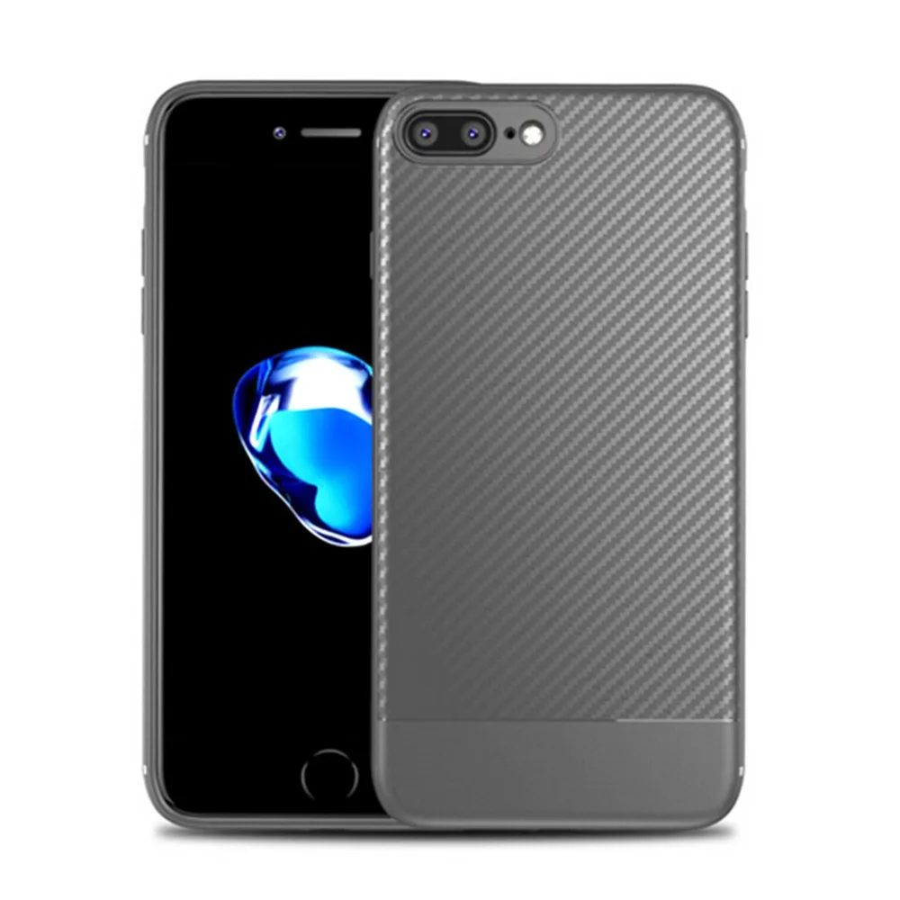 cheap Mobile phone case carbon fiber for iphone 6 6s 7 8 plus X dustproof and shatterproof silicon protective cover luxury business