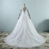 Customized ZJ9065 Corset 2025 White Wedding Dresses With Lace Edge Big Train Long Sleeves For Brides Formal Plus Size 2 26W 3