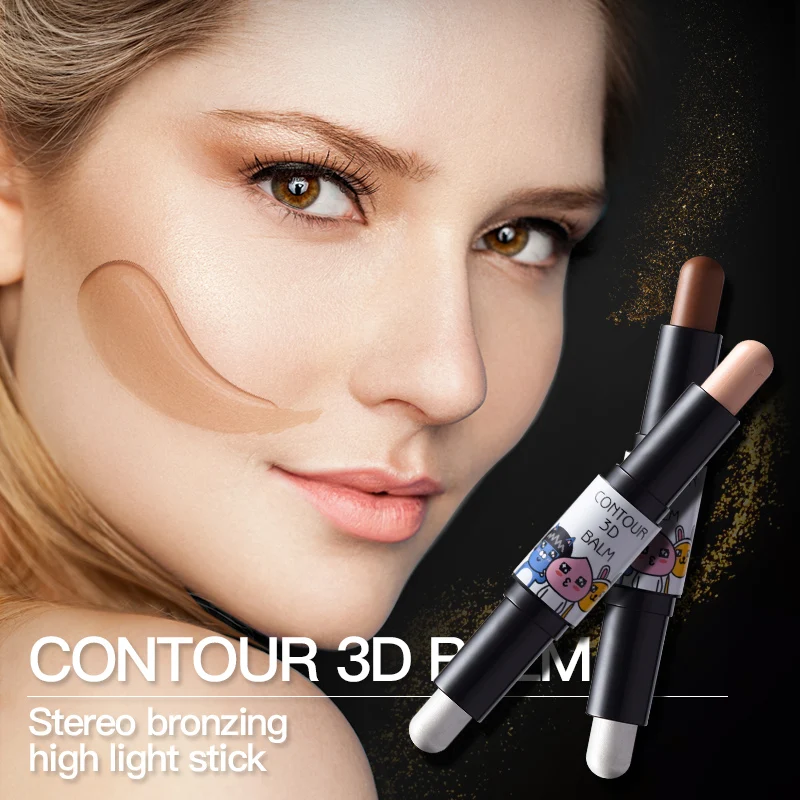 

Canya Sexy Double-end Makeup Natural Shimmer Cream Face Nose Party Foundation Concealer Highlight Contour Pen Stick Hot Sale