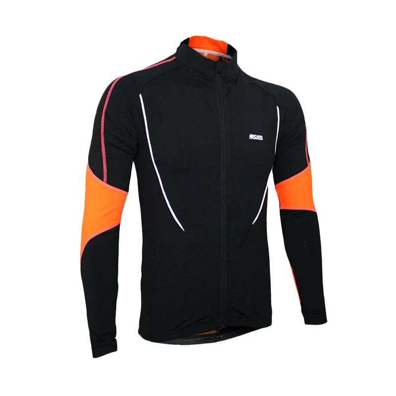 

ARSUXEO Winter Men's Cycling Jacket with Reflective Stripe Warm Thermal Fleece Running Cycling Jersey Long Sleeve Bike Clothing