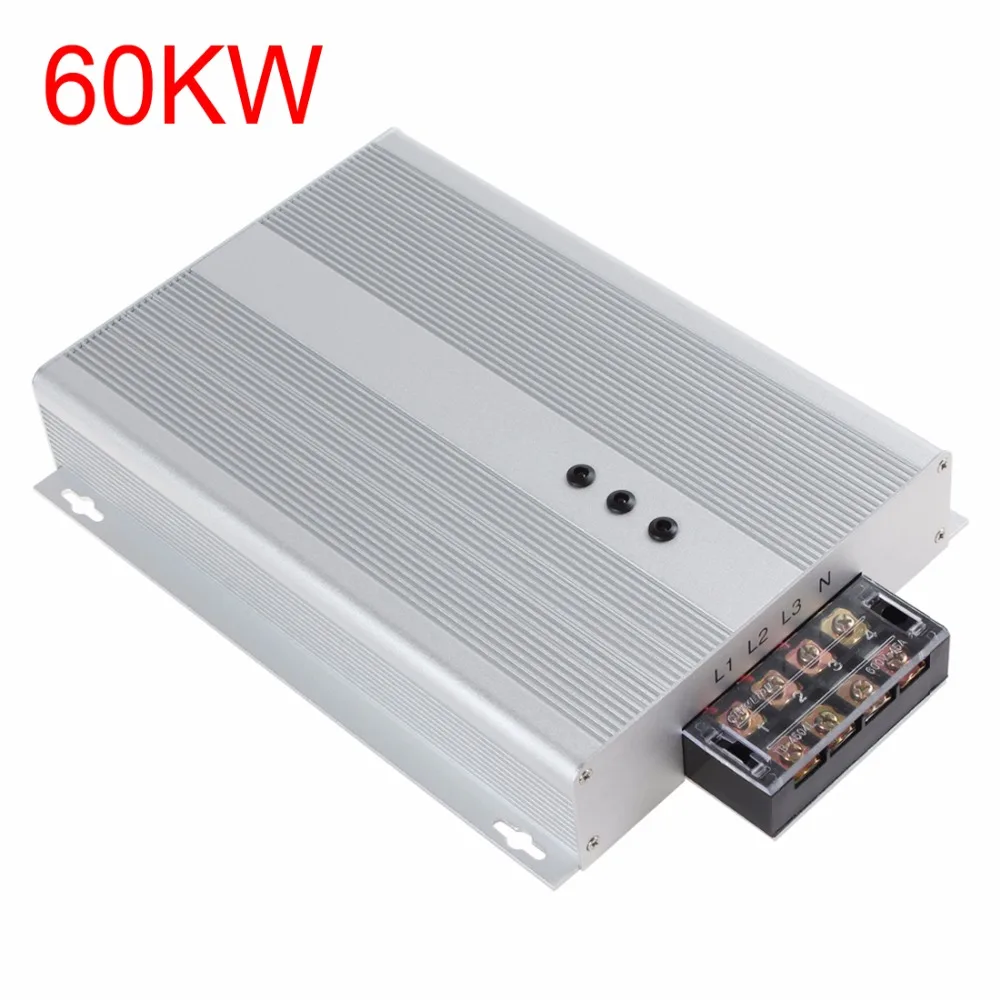 Silver 60KW 90 - 400V AC Intelliworks Energy Savers Three Phase Industrial Power Saver Box for Shop / House / Restaurant