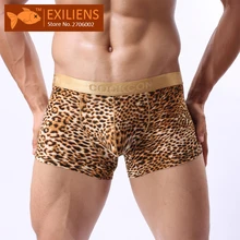 [EXILIENS] горячее нижнее белье COCKCON Мужские шорты боксеры леопардовые сексуальные трусы мужские волокна Мужские трусы брендовые одноцветные Размер M-XXL