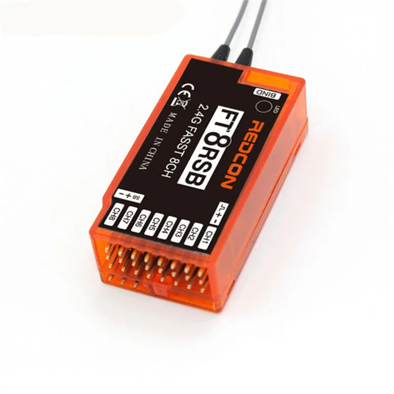 REDCON 2.4GHz 8CH FT8RSB Receiver For Futaba Compatible TM7 TM8 TM10 TM14 T6EX-2.4G 7C-2.4G T8FG T10CG T12FG