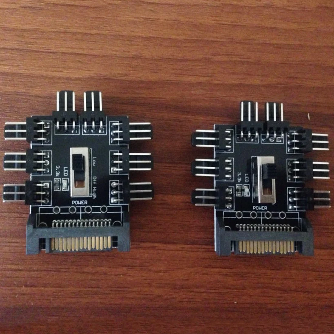 12V 1 to 8 3Pin Fan Hub Pwm Sata Molex Splitter PC Mining Cable Power Suppply Cooler Cooling Speed Controller Adapter