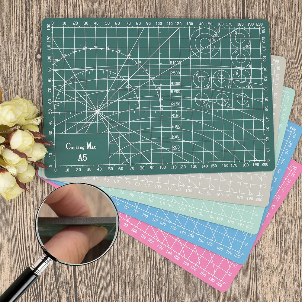 

3MM A5 PVC Cutting Mats Pad Embossing Board for Die-Cut Machines DIY Handmade Fabric Leather Paper Cutting Craft